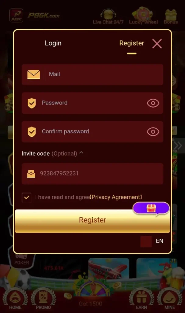 P86K Game offers exciting casino fun in the palm of your hand. It's known for its user-friendly design and quick payouts, making it a favorite among players in Pakistan.